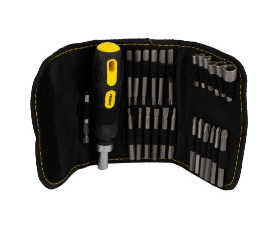 Фото 7 - Отвертка + биты 18шт + насадки торцевые 6шт CrV SIGMA (4002111)