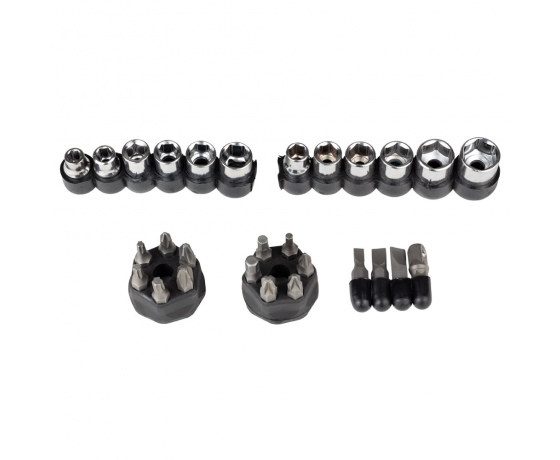 Фото 8 - Отвертка с реверсом + насадки торцевые 1/4” 27шт CrV SIGMA (4002121)