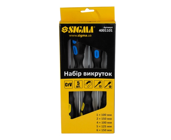Фото 3 - Набор отверток 5шт СrV SIGMA (4001101)