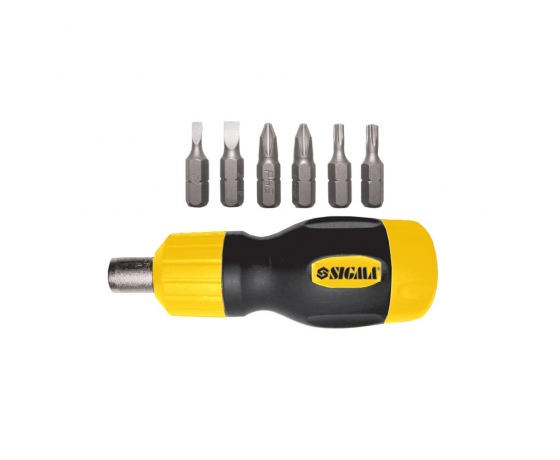 Фото 2 - Отвертка с реверсом + биты SIGMA (4002061)