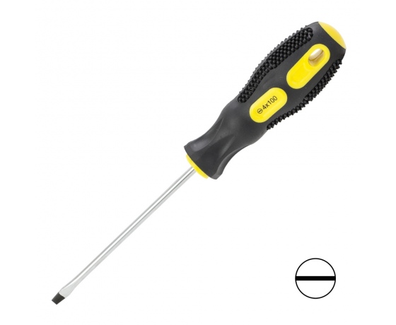 Фото 2 - Отвертка шлицевая SL4.0×100мм CrV SIGMA (4006321)