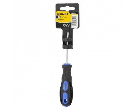 Фото 3 - Отвертка крестовая PH0×75мм СrV SIGMA (4006501)