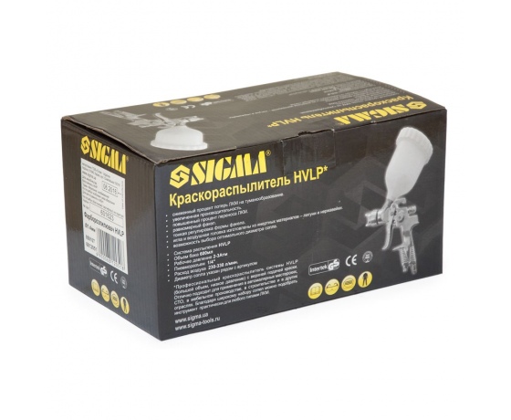 Фото 9 - Краскораспылитель HVLP Ø1.4 (хром) с в/б (пласт) SIGMA (6812051)
