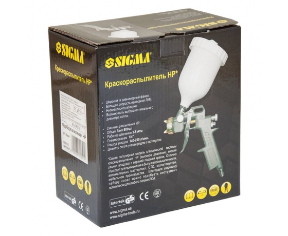 Фото 8 - Краскораспылитель HP Ø1.5 с в/б (пласт) SIGMA (6811041)