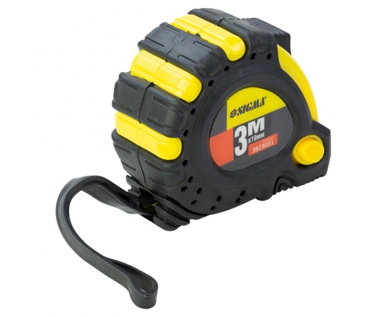 Фото 5 - Рулетка магнитная фиксатор + тормоз 3м×19мм SIGMA (3823031)