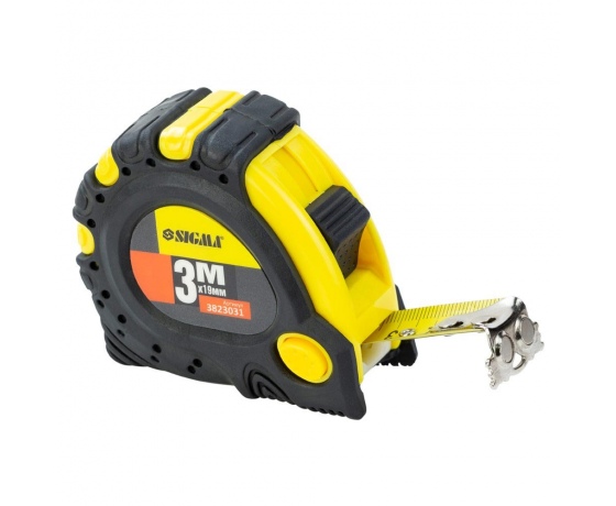 Фото 2 - Рулетка магнитная фиксатор + тормоз 3м×19мм SIGMA (3823031)
