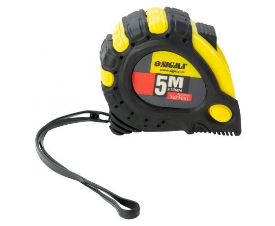 Фото 3 - Рулетка магнитная фиксатор + тормоз 5м×19мм SIGMA (3823051)