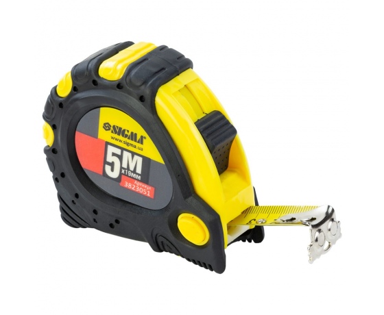 Фото 2 - Рулетка магнитная фиксатор + тормоз 5м×19мм SIGMA (3823051)