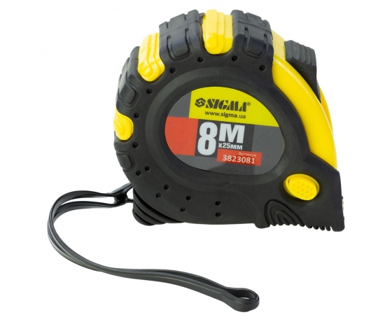 Фото 3 - Рулетка магнитная фиксатор + тормоз 8м×25мм SIGMA (3823081)