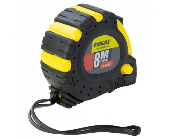 Фото 4 - Рулетка магнитная фиксатор + тормоз 8м×25мм SIGMA (3823081)