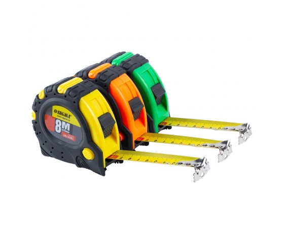 Фото 6 - Рулетка магнитная фиксатор + тормоз 8м×25мм SIGMA (3823081)