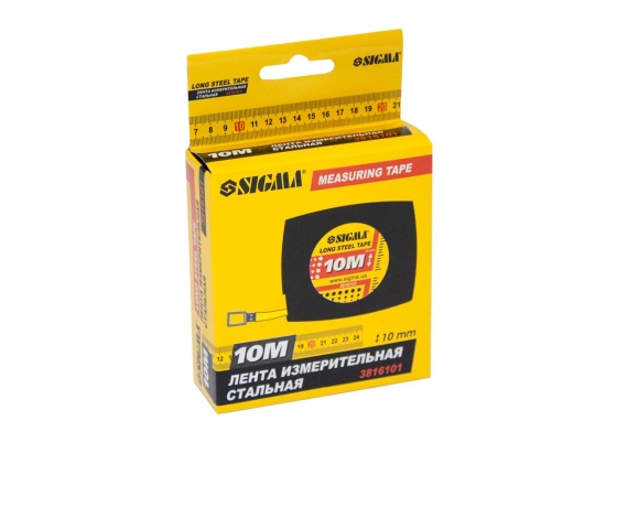 Фото 5 - Рулетка стальная лента 10м×10мм SIGMA (3816101)