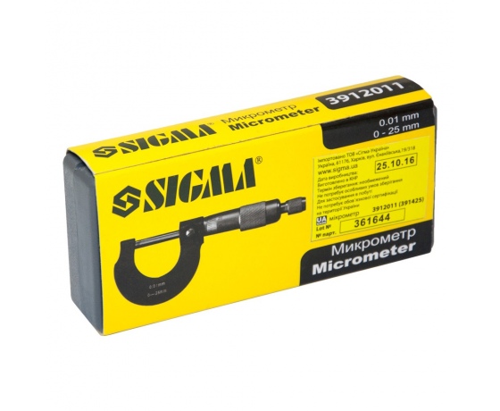Фото 6 - Мікрометр 0-25мм SIGMA (3912011)