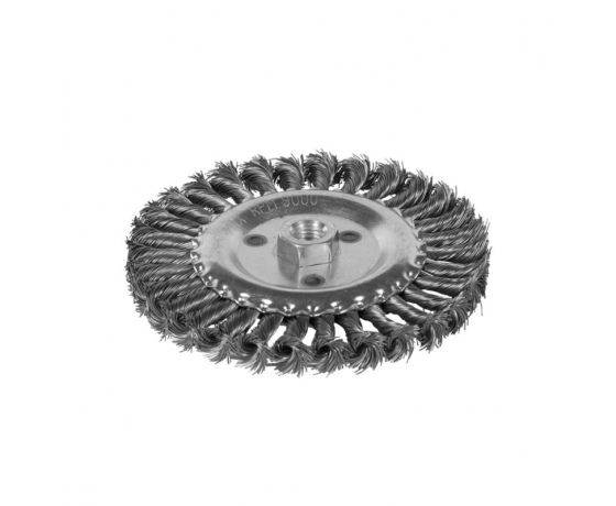 Фото 2 - Щетка проволочная дискообразная Ø115мм М14×2мм (стальная витая) SIGMA (9021111)