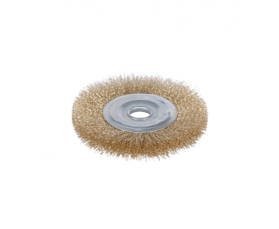 Фото 2 - Щетка проволочная дискообразная Ø125мм Ø22.2мм (латунированная) SIGMA (9012121)