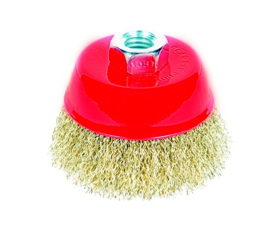 Фото 2 - Щетка проволочная чашеобразная Ø85мм М14×2мм (латунированная) SIGMA (9014081)