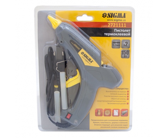 Фото 8 - Пистолет термоклеевой Ø11.2мм 150Вт SIGMA (2721111)