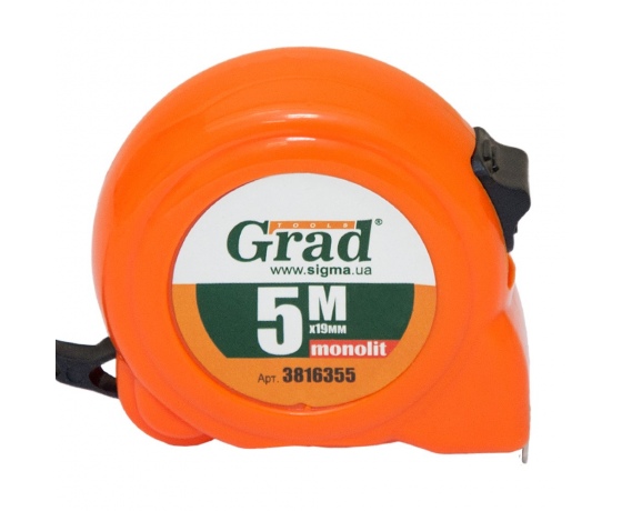 Фото 3 - Рулетка Monolit 5м×19мм GRAD (3816355)