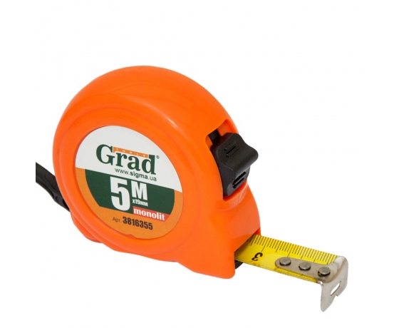 Фото 2 - Рулетка Monolit 5м×19мм GRAD (3816355)