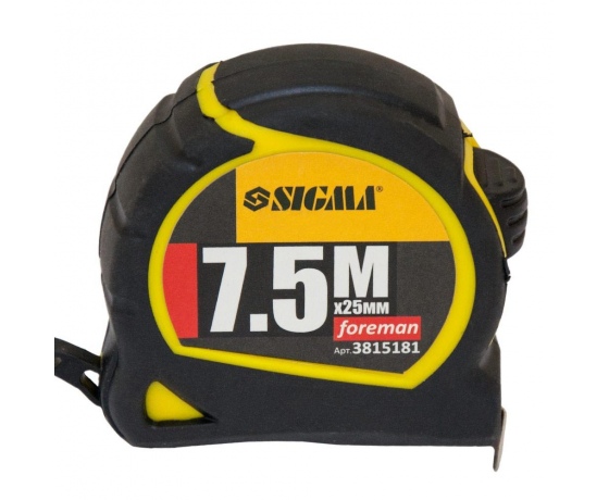 Фото 3 - Рулетка Foreman 7.5м×25мм SIGMA (3815181)