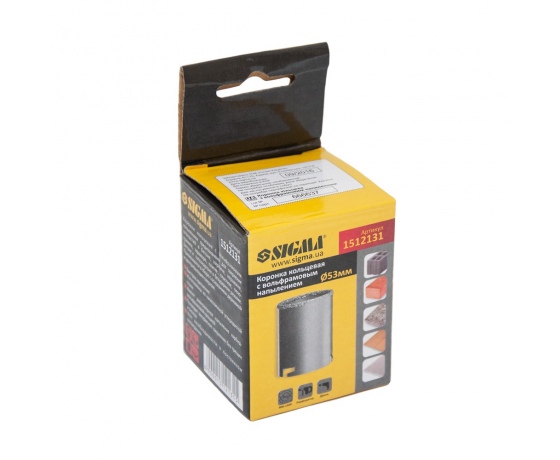 Фото 3 - Коронка кольцевая с вольфрамовым напылением 53мм SIGMA (1512131)