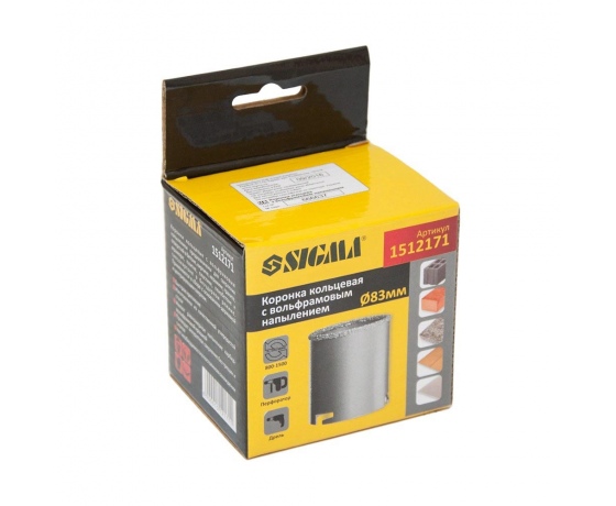 Фото 3 - Коронка кольцевая с вольфрамовым напылением 83мм SIGMA (1512171)