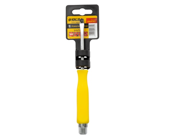 Фото 3 - Отвертка ударная шлицевая SL5×75мм под ключ CrV SIGMA (4004761)