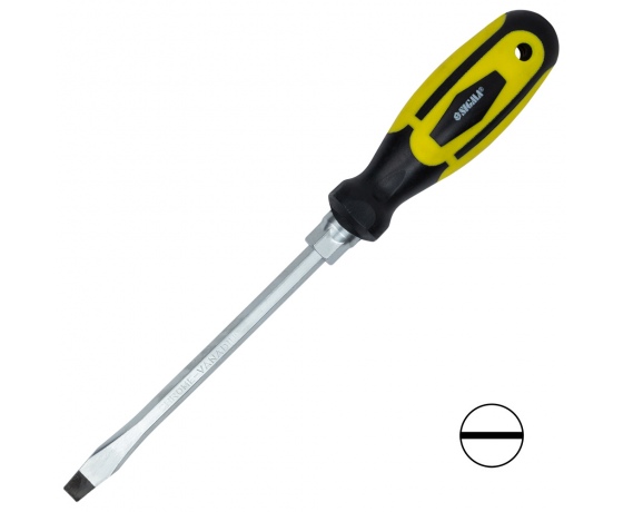 Фото 2 - Отвертка усиленная шлицевая SL8×150мм под ключ CrV SIGMA (4007131)
