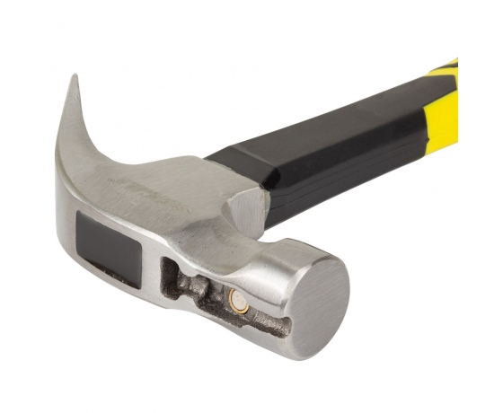 Фото 3 - Молоток-гвоздодер 450г фиберглассовая ручка (магнит) SIGMA (4315011)