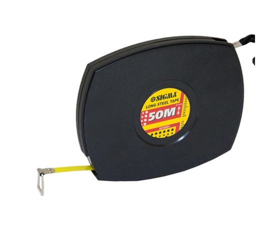 Фото 2 - Рулетка стальная лента 50м×10мм (черная) SIGMA (3816501)