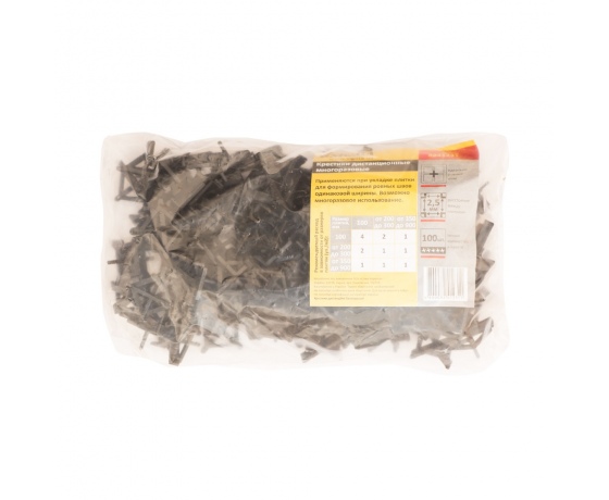 Фото 3 - Крестик дистанционный (многоразовый) для плитки 2.5мм 100шт SIGMA (8241231)