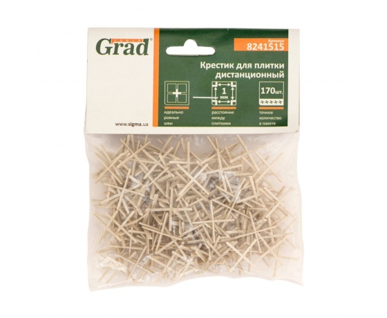 Фото 3 - Крестик дистанционный для плитки 1мм 170шт GRAD (8241515)