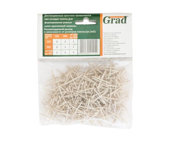 Фото 4 - Крестик дистанционный для плитки 1мм 170шт GRAD (8241515)