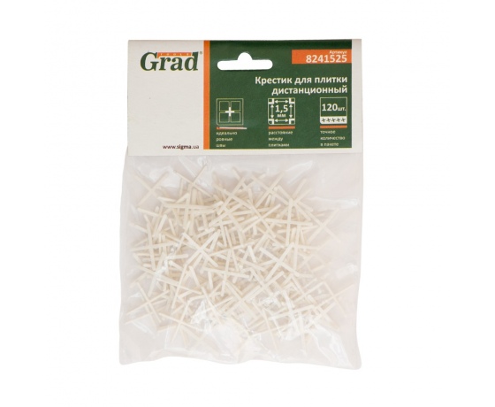 Фото 3 - Крестик дистанционный для плитки 1.5мм 120шт GRAD (8241525)