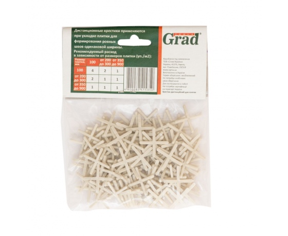 Фото 4 - Крестик дистанционный для плитки 2мм 120шт GRAD (8241535)