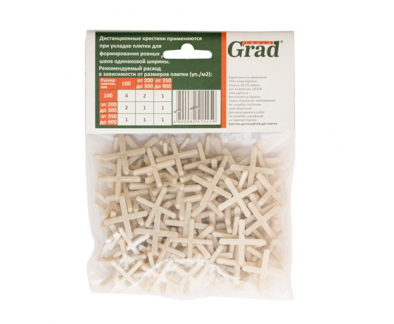 Фото 4 - Крестик дистанционный для плитки 2.5мм 120шт GRAD (8241545)