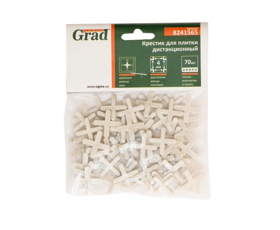 Фото 3 - Крестик дистанционный для плитки 4мм 70шт GRAD (8241565)