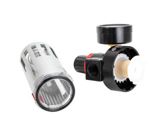 Фото 6 - Фильтр-влагоотделитель с редуктором и манометром 1200 л/мин 1/2