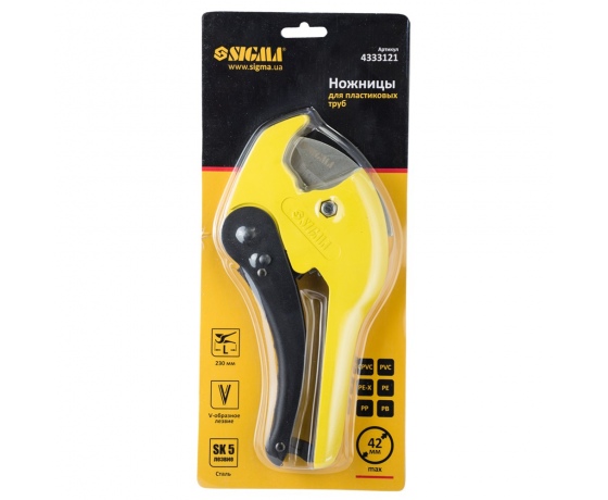 Фото 8 - Ножницы для пластиковых труб 0-42мм 230мм (сталь SK5) SIGMA (4333121)