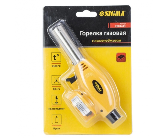 Фото 7 - Горелка газовая стандарт с пьезоподжигом SIGMA (2901411)