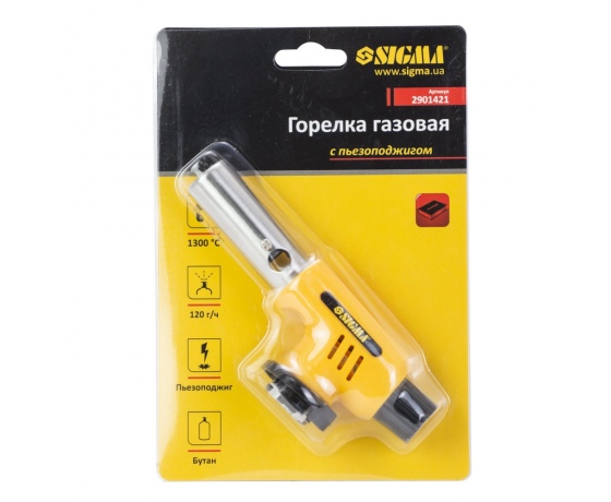 Фото 7 - Горелка газовая с керамическим соплом и пьезоподжигом SIGMA (2901421)