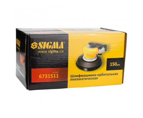 Фото 9 - Шлифмашинка орбитальная пневматическая 150мм SIGMA (6731511)