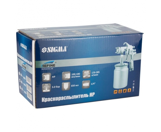 Фото 8 - Краскораспылитель НР Ø1.5 мм 170-285 л/мин 3 бар н/б 650 мл (мет) REFINE (6811251)
