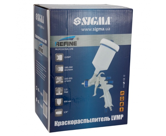 Фото 9 - Краскораспылитель LVMP Ø1.3мм 142-255л/мин 2.5бар в/б 600мл (пласт) REFINE (6814251)