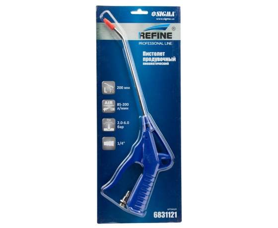 Фото 5 - Пистолет продувочный пластиковый корпус пневматический 200мм REFINE (6831121)