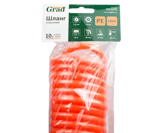 Фото 5 - Шланг спиральный полиэтиленовый (PЕ) 10м 6.5×10мм GRAD (7011375)