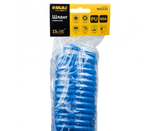 Фото 5 - Шланг спиральный полиуретановый (PU) 15м 6.5×10мм SIGMA (7012131)