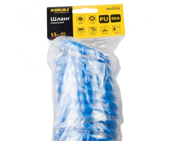 Фото 5 - Шланг спиральный полиуретановый (PU) 15м 8×12мм SIGMA (7012231)