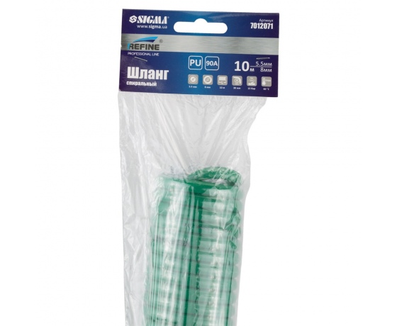 Фото 5 - Шланг спиральный полиуретановый (PU) 10м 5.5×8мм REFINE (7012071)