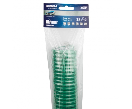 Фото 5 - Шланг спиральный полиуретановый (PU) 15м 5.5×8мм REFINE (7012081)